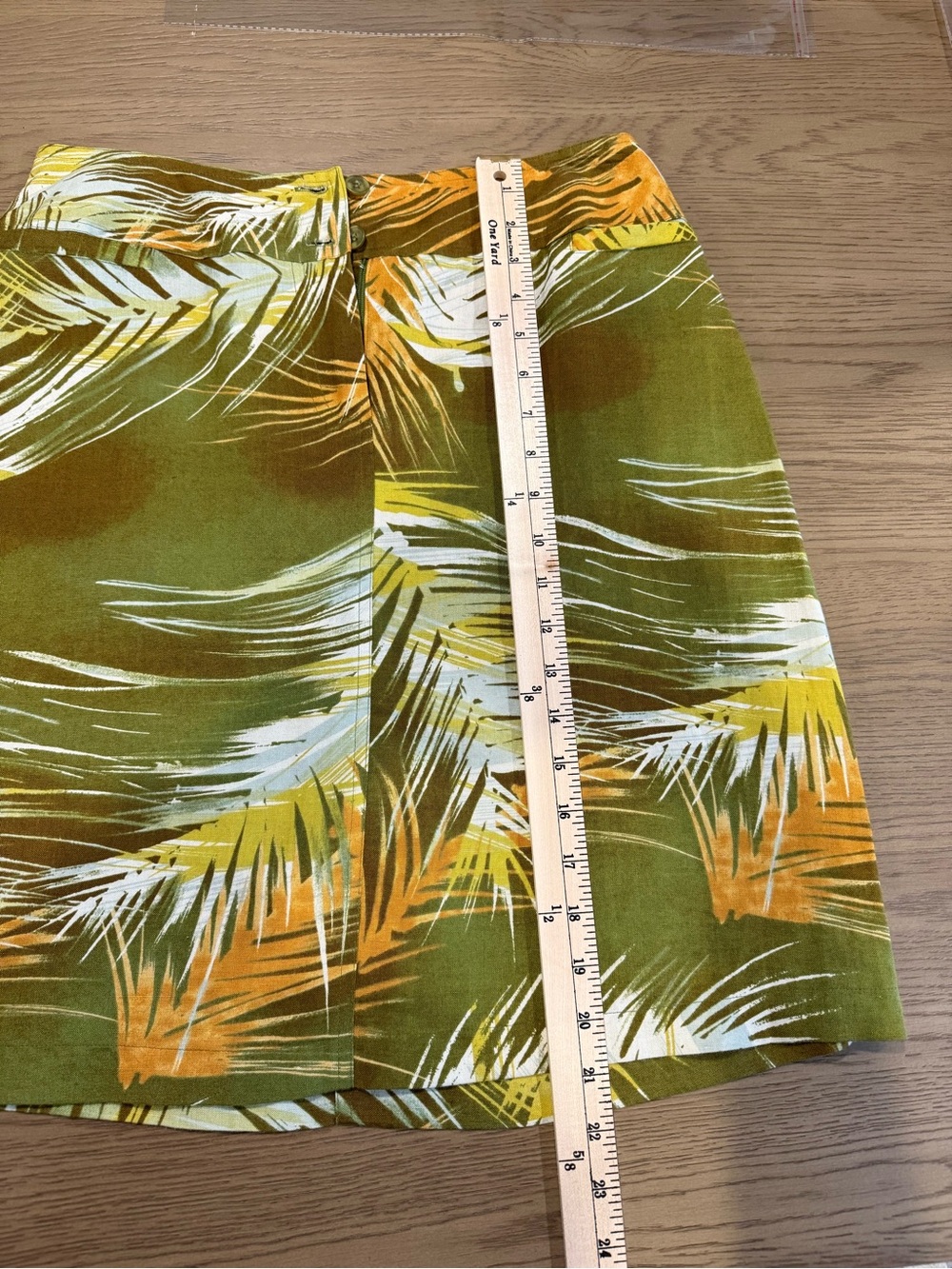Harvé Benard Linen Blend Tropical Print Wrap Skirt 8 Resort Vacation Coastal - Picture 6 of 8